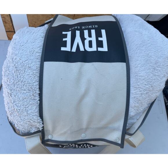 FRYE 2” Jacquard Channel, Faux Fur Comforter Set Cream - Picture 4 of 5